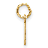 14k Yellow Gold Initial A Pendant, Classic Serif Letter Charm, Unisex Monogram Jewelry