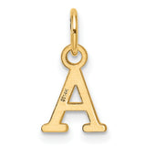 14k Yellow Gold Initial A Pendant, Classic Serif Letter Charm, Unisex Monogram Jewelry