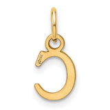 14k Yellow Gold Initial C Pendant, Script Letter Charm, Dainty Monogram Jewelry