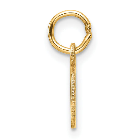 14k Yellow Gold Initial D Pendant Charm, Block Letter Monogram Design for Women or Unisex