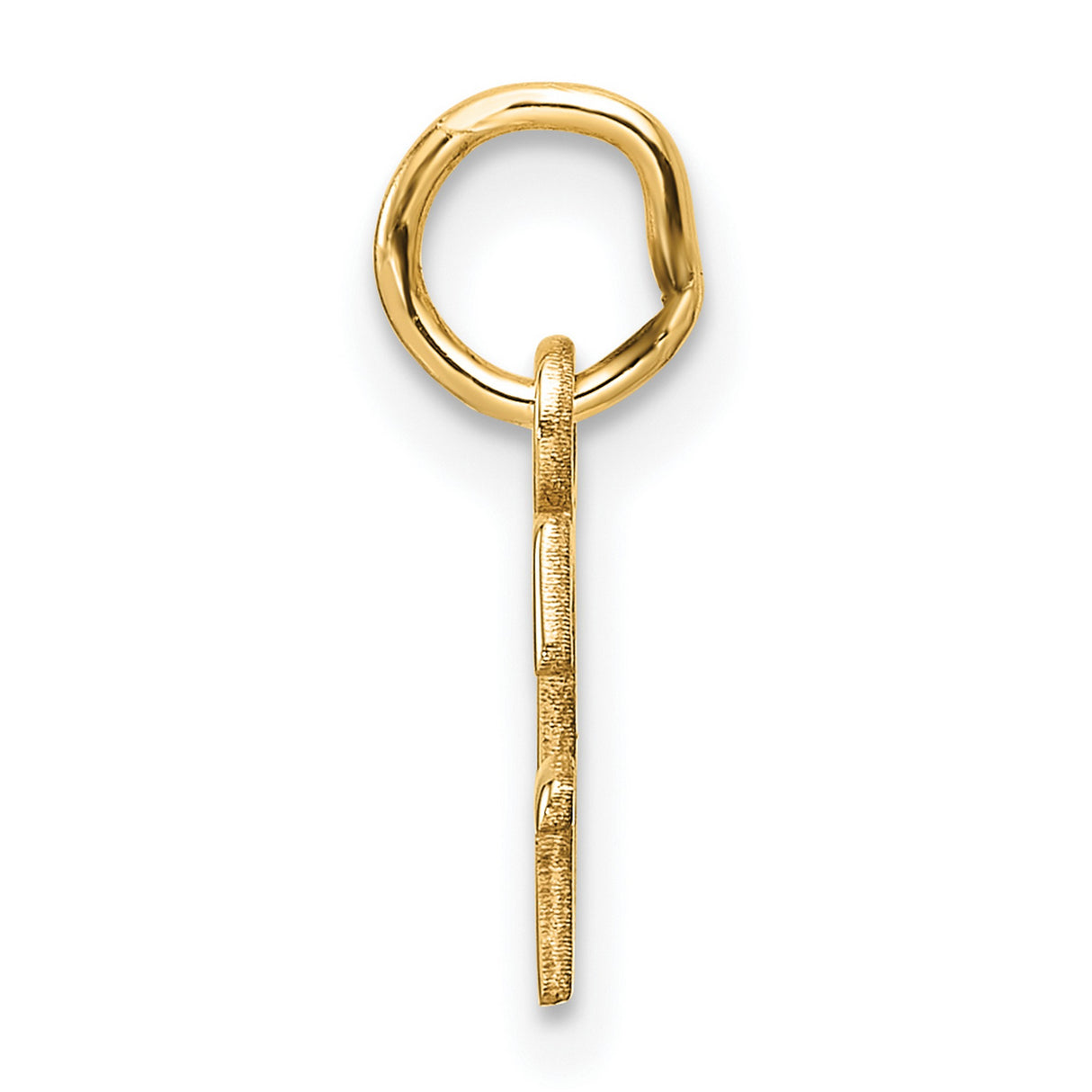 Cutout Letter G Initial Charm Pendant in Real 14k Yellow Gold