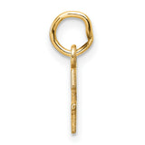 Cutout Letter G Initial Charm Pendant in Real 14k Yellow Gold