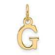 Cutout Letter G Initial Charm Pendant in Real 14k Yellow Gold