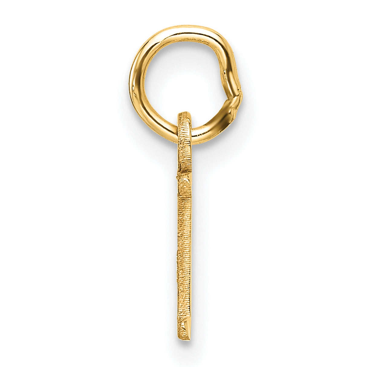 14k Yellow Gold Pendant, Polished Letter L Charm, Dainty Alphabet Jewelry for Women