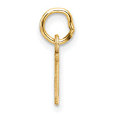 14k Yellow Gold Pendant, Polished Letter L Charm, Dainty Alphabet Jewelry for Women