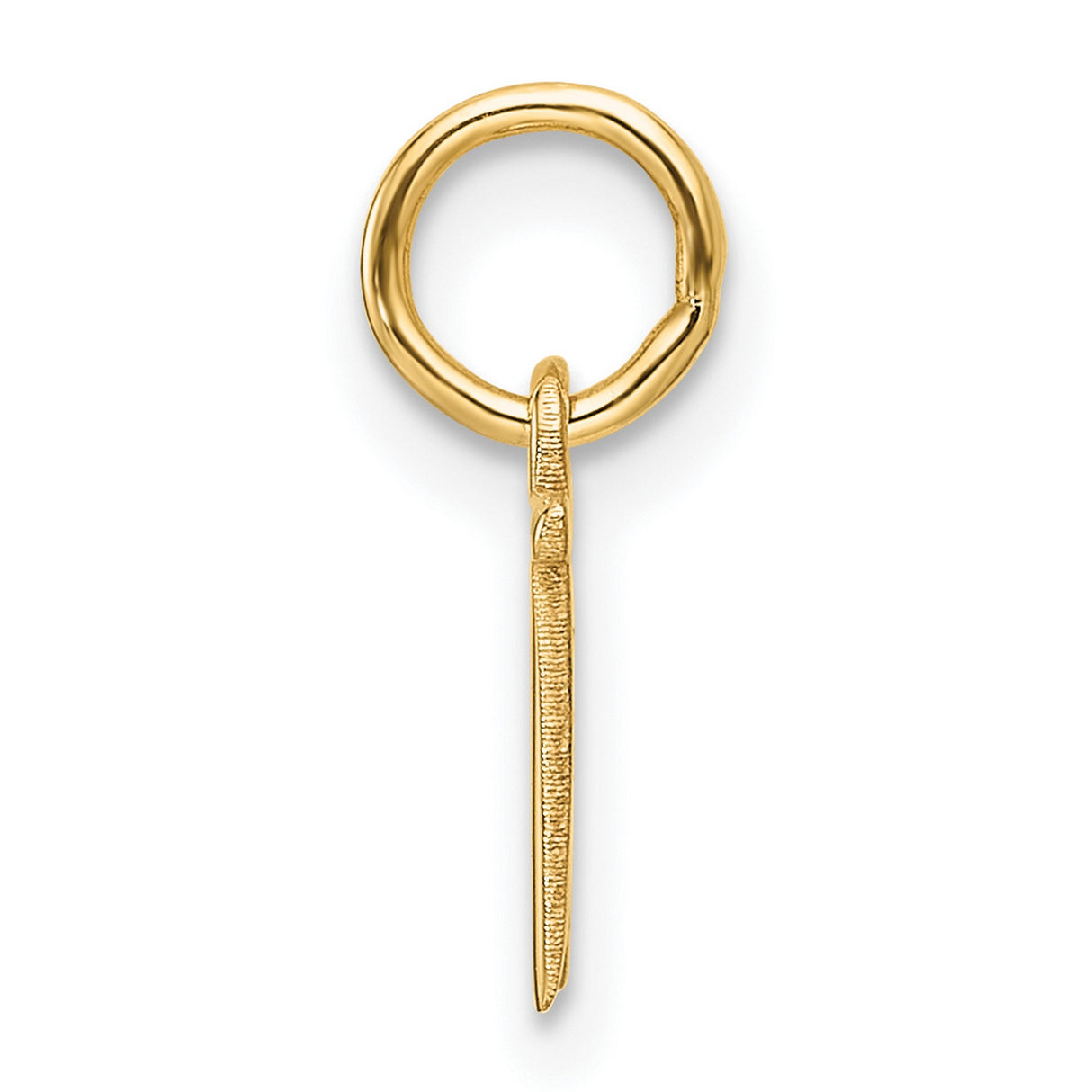 14k Yellow Gold Letter N Pendant Charm, Block Font Initial, Polished Monogram Jewelry for Women or Unisex