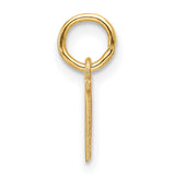 14k Yellow Gold Letter N Pendant Charm, Block Font Initial, Polished Monogram Jewelry for Women or Unisex