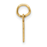 14k Yellow Gold Tau Cross Pendant, T-Shaped Franciscan Religious Charm for Women or Unisex Wear