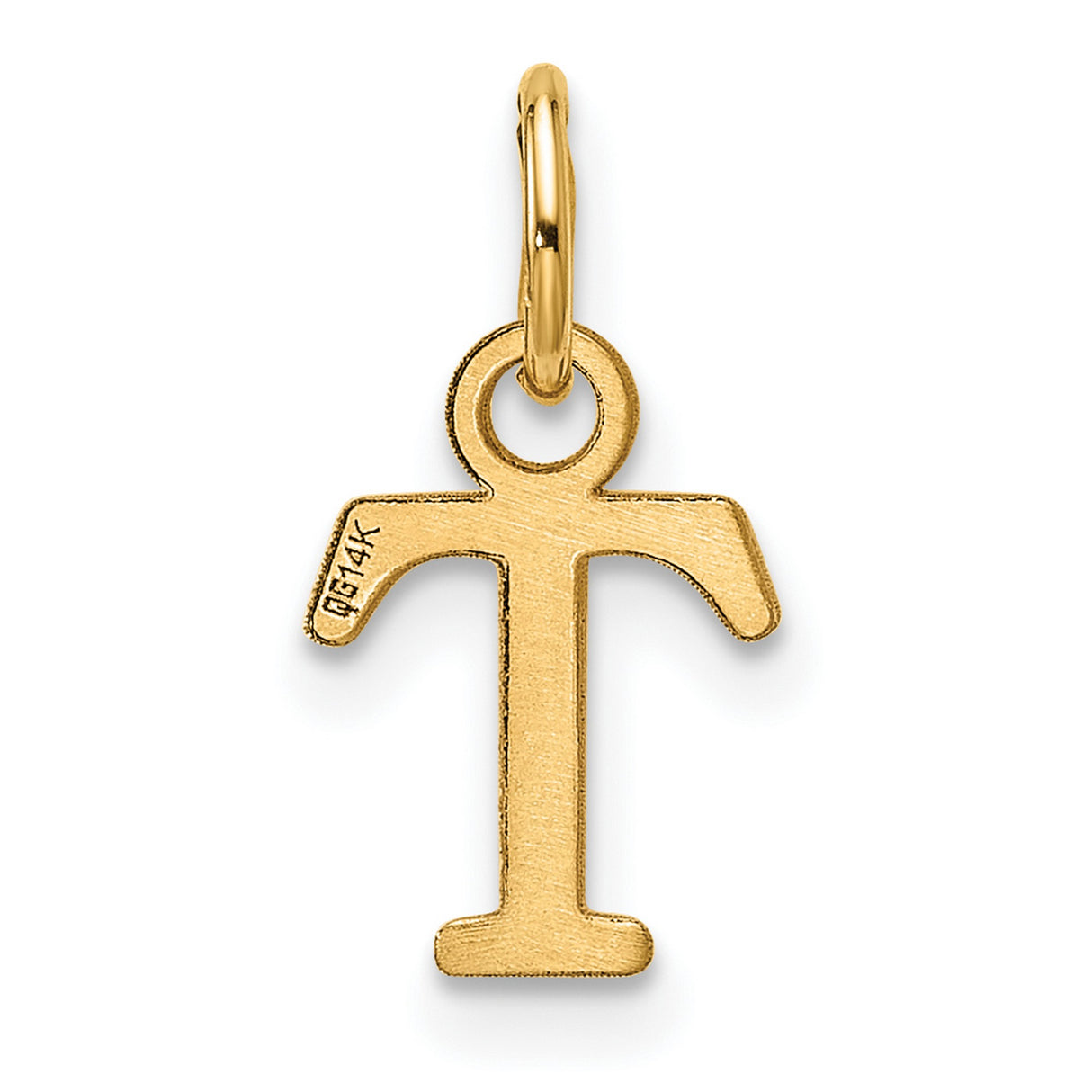 14k Yellow Gold Tau Cross Pendant, T-Shaped Franciscan Religious Charm for Women or Unisex Wear