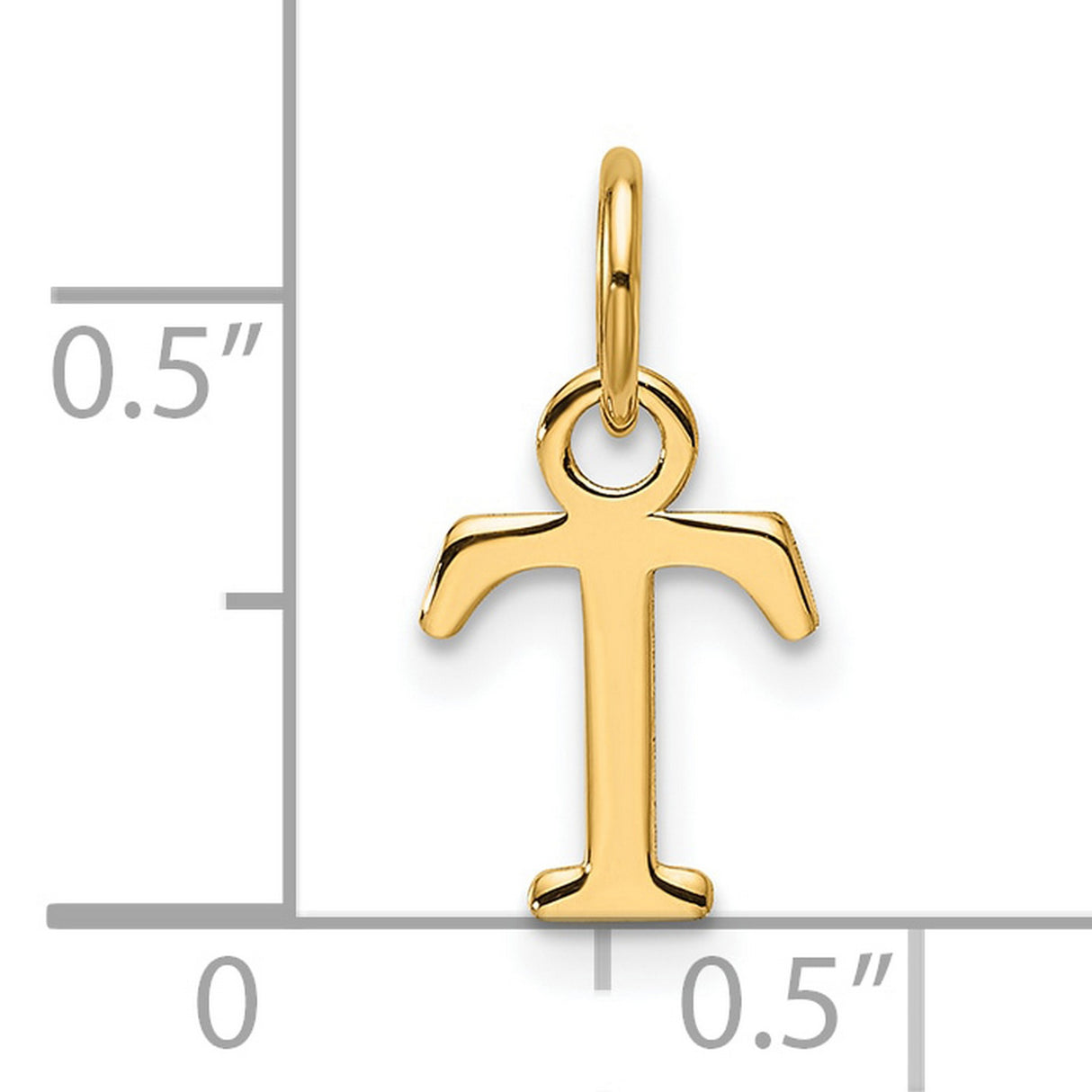 14k Yellow Gold Tau Cross Pendant, T-Shaped Franciscan Religious Charm for Women or Unisex Wear