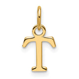 14k Yellow Gold Tau Cross Pendant, T-Shaped Franciscan Religious Charm for Women or Unisex Wear
