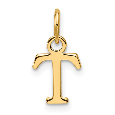 14k Yellow Gold Tau Cross Pendant, T-Shaped Franciscan Religious Charm for Women or Unisex Wear