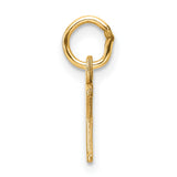 Cutout Letter X Initial Charm Pendant in Real 14k Yellow Gold