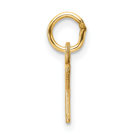 Cutout Letter X Initial Charm Pendant in Real 14k Yellow Gold