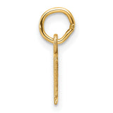 14k Yellow Gold Letter Y Pendant, Block Style Initial Charm, Polished Finish, Unisex Jewelry