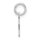 14k White Gold Ballet Dancer Pendant, Elegant Mid Pose Silhouette Jewelry for Women or Girls