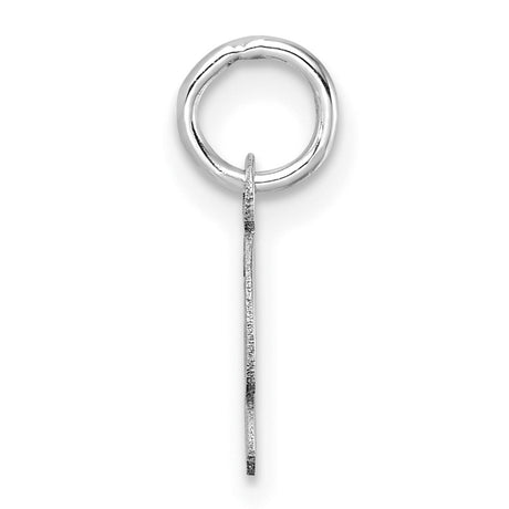 14k White Gold Script Letter G Pendant Charm, Polished Initial Jewelry for Women or Unisex