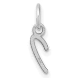 14k White Gold Zayin Pendant, Hebrew Letter Charm, Minimalist Jewish Jewelry for Women or Unisex Wear