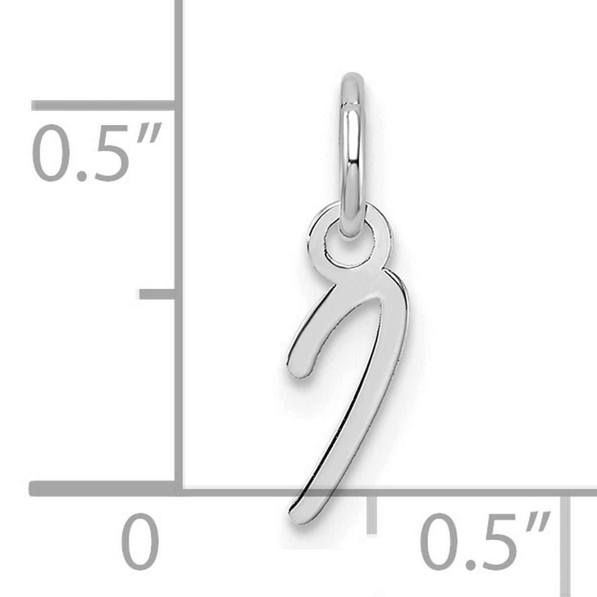 14k White Gold Zayin Pendant, Hebrew Letter Charm, Minimalist Jewish Jewelry for Women or Unisex Wear