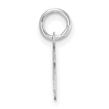 14k White Gold Script Letter M Pendant Charm, Cursive Monogram Jewelry for Women