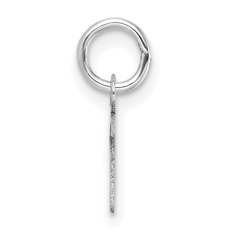 14k White Gold Letter N Pendant Charm, Script Initial Jewelry for Women