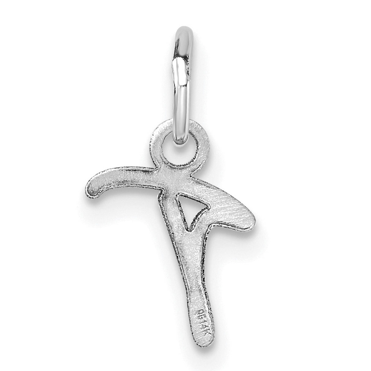 14k White Gold Abstract Dancer Pendant, Graceful Gymnast Jewelry for Women or Girls