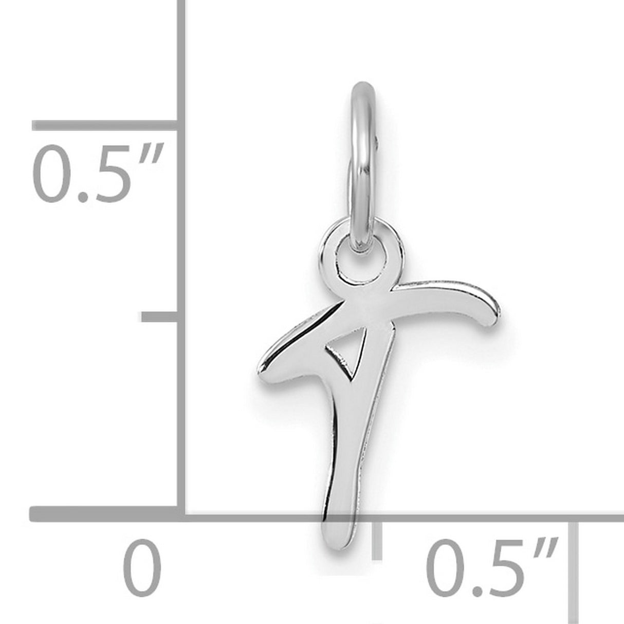 14k White Gold Abstract Dancer Pendant, Graceful Gymnast Jewelry for Women or Girls