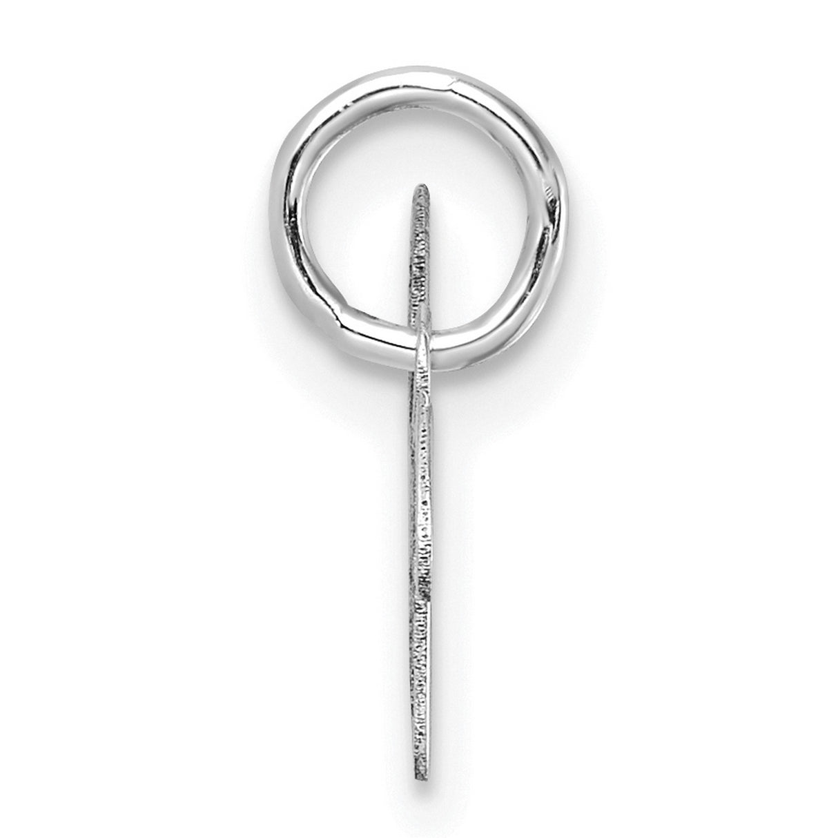 14k White Gold Initial W Pendant Charm, Script Letter Monogram Jewelry for Women