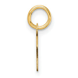 14k Yellow Gold Pendant, Stylized Dancer Silhouette, Martial Arts Inspired Charm