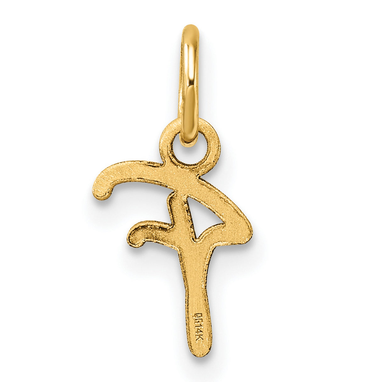 14k Yellow Gold Pendant, Stylized Dancer Silhouette, Martial Arts Inspired Charm