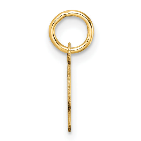 14k Yellow Gold Script Letter G Pendant, Cursive Initial Charm for Women