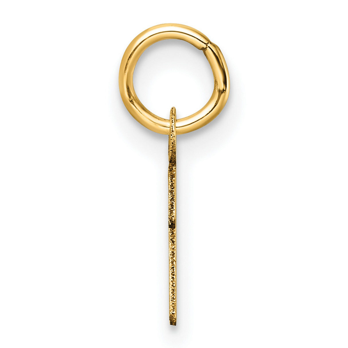 14k Yellow Gold Hebrew Letter Gimel Pendant, Jewish Religious Charm for Women or Unisex Wear