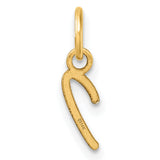 14k Yellow Gold Hebrew Letter Gimel Pendant, Jewish Religious Charm for Women or Unisex Wear