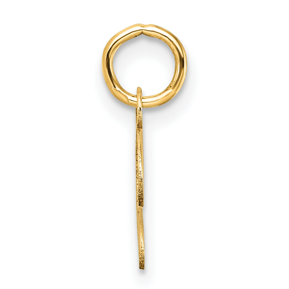 14k Yellow Gold Letter G Pendant Charm, Lowercase Script Initial Jewelry for Necklace or Bracelet