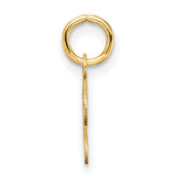 14k Yellow Gold Letter G Pendant Charm, Lowercase Script Initial Jewelry for Necklace or Bracelet