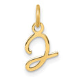 14k Yellow Gold Letter G Pendant Charm, Lowercase Script Initial Jewelry for Necklace or Bracelet