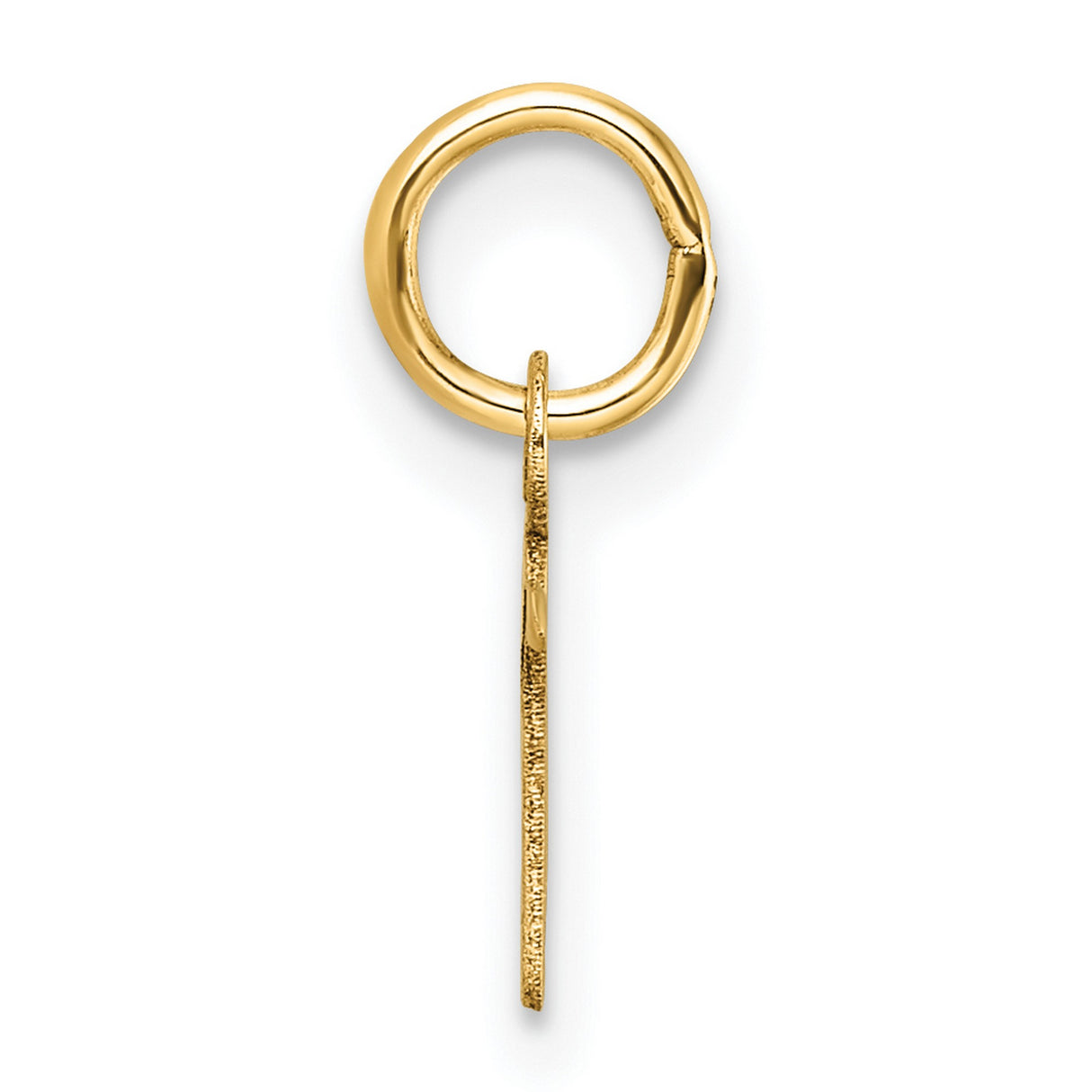 14k Yellow Gold Script Letter N Pendant Charm, Cursive Initial Monogram Jewelry for Women