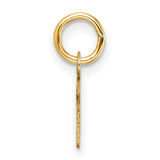 14k Yellow Gold Script Letter N Pendant Charm, Cursive Initial Monogram Jewelry for Women