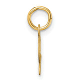 14k Yellow Gold Arabic Letter Ayn Pendant, Polished Script Calligraphy Design