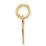 14k Yellow Gold Tau Cross Pendant, Minimalist Christian Design for Women or Men