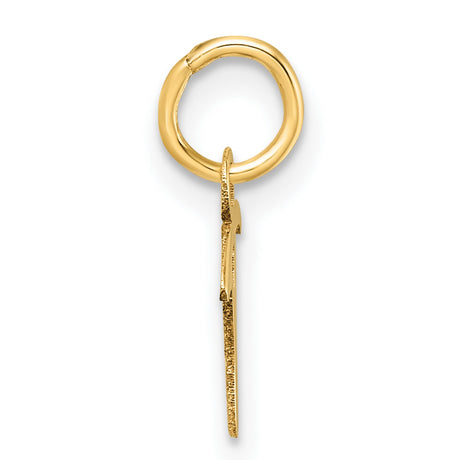 14k Yellow Gold Tau Cross Pendant, Minimalist Christian Design for Women or Men