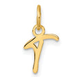 14k Yellow Gold Tau Cross Pendant, Minimalist Christian Design for Women or Men