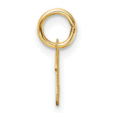 Uppercase Letter U Initial Charm Pendant in Real 14k Yellow Gold