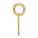 Uppercase Letter Y Initial Charm Pendant in Real 14k Yellow Gold