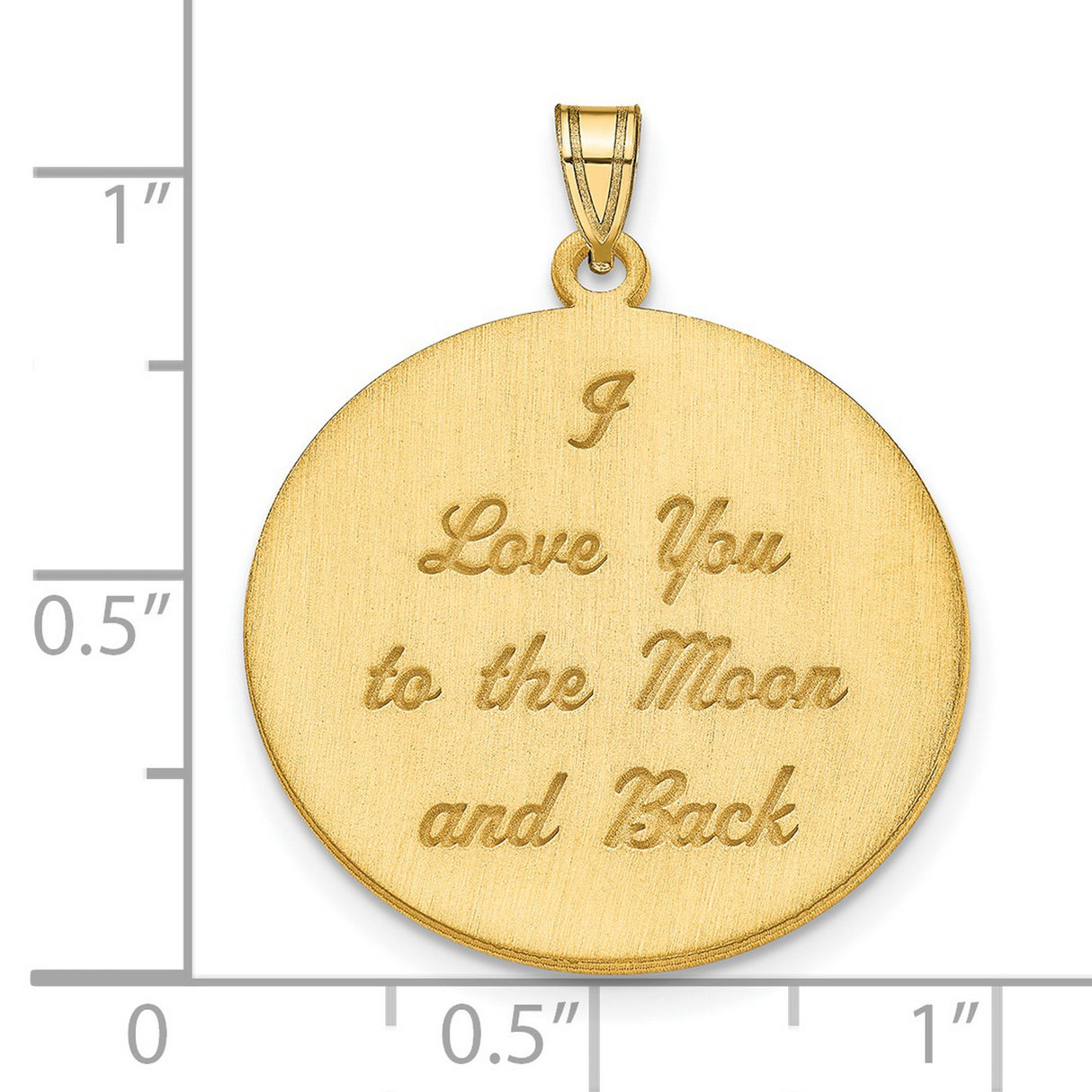 Gold Plated I Love You To The Moon And Back Charm Pendant in Real 925 Sterling SIlver
