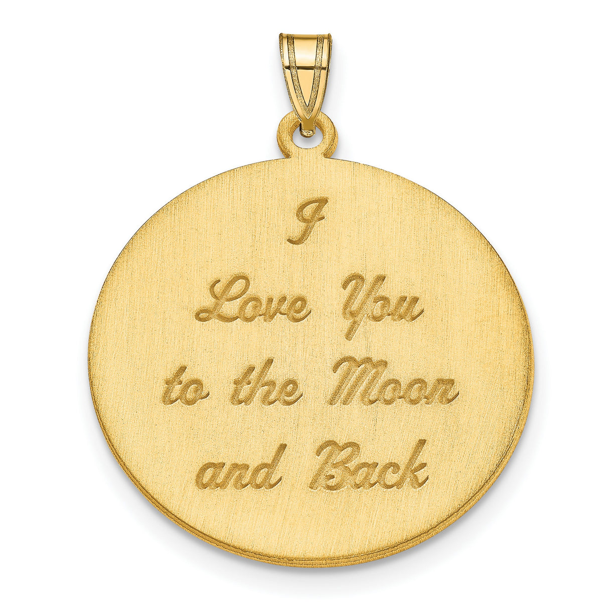 Gold Plated I Love You To The Moon And Back Charm Pendant in Real 925 Sterling SIlver