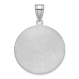 Sterling Silver Moon Pendant with I Love You to the Moon and Back Message for Women