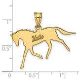 Gold Plated Horse Charm Pendant in Real 925 Sterling SIlver
