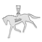 Horse with Name Charm Pendant in Real 925 Sterling Silver