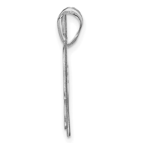 Dog Charm Pendant in Real 14k White Gold